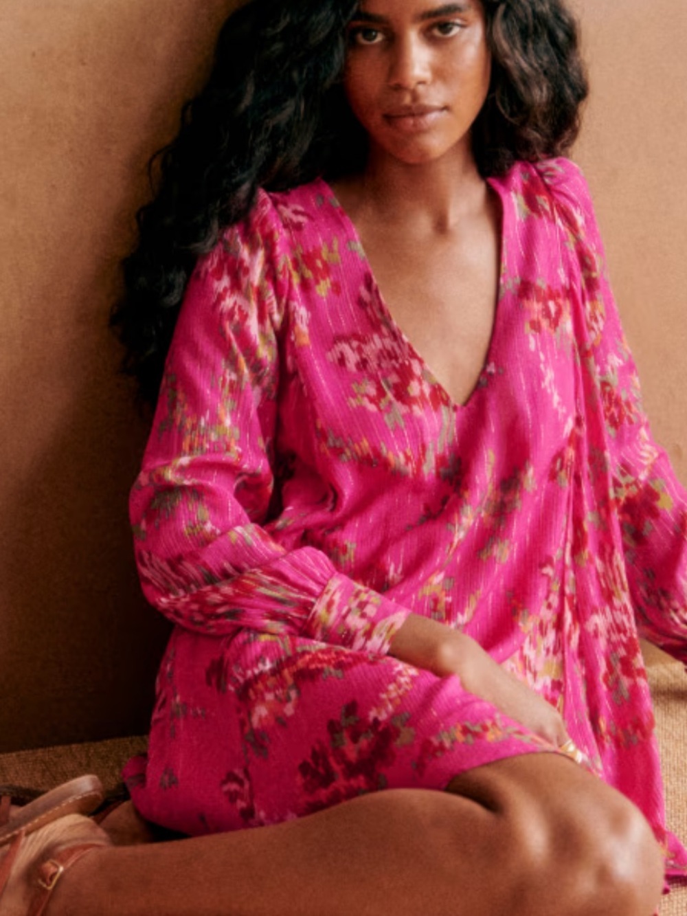 Sezane NWT Fushia Shauna Dress Size 34/2